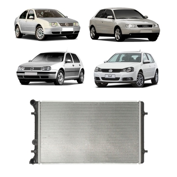 RADIADOR A3 1998/2006 GOLF BORA 1999/2013 DENSO BRASADO RADIADOR A3 1998/2006 GOLF BORA 1999/2013 DENSO BRASADO
