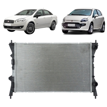 RADIADOR FIAT LINEA PUNTO 2008 a 2015 1.6 1.9MPFI COM E SEM AR DENSO