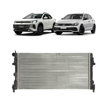 RADIADOR VOLKSWAGEN POLO VIRTUS 2018 a 2019 1.0 DOHC L 1.6 DHOC L COM AR VOLKSWAGEN-AUTOMOVEIS