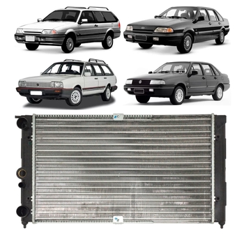 RADIADOR QUANTUM SANTANA SEM AR 1995 VISCONDE 4 SAIDAS