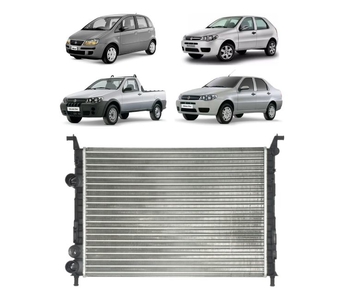 RADIADOR FIAT IDEA PALIO SIENA STRADA 2002 a 2011 MOTOR FIRE 1.0 1.3 1.4 1.8 VALEO