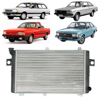 RADIADOR FORD BELINA CORCEL 2 DEL REY PAMPA 1.6 CHT 1982 A 1989 SEM AR NOTUS