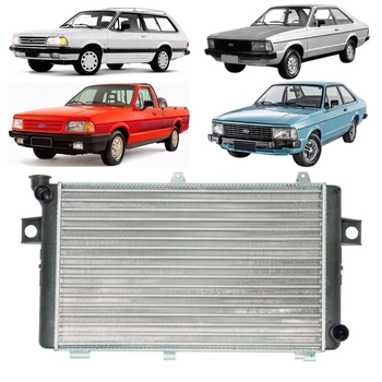 RADIADOR FORD BELINA CORCEL 2 DEL REY PAMPA 1.6 CHT 1982 A 1989 SEM AR VISCONDE MODINE