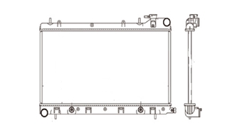RADIADOR SUBARU FORESTER IMPREZA 1999 a 2002 1.6 H4 1.8 H4 2.0 H4 2.5 H4 COM E SEM AR NOTUS