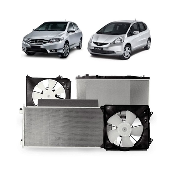 KIT RADIADOR CITY FIT 1.4 1.5 AUTOMATICO 2009 A 2014 DENSO