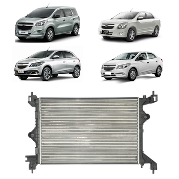 RADIADOR CHEVROLET COBALT ONIX SPIN 2012 a 2016 1.0 1.4 1.8 COM AR VALEO
