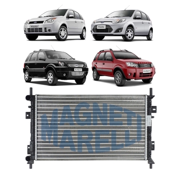 RADIADOR FORD ECOSPORT FIESTA 2003 a 2009 1.6 2.0 COM E SEM AR MAGNETI MARELLI