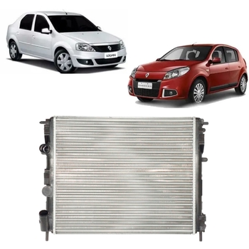 RADIADOR RENAULT LOGAN SANDERO 2007 a 2011 1.0 1.6 SEM AR VALEO