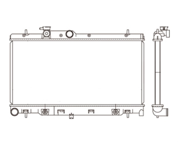 RADIADOR SUBARU LEGACY OUTBACK 2000 a 2004 2.5 H4 COM E SEM AR NOTUS
