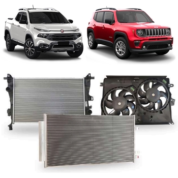 KIT RADIADOR CONDENSADOR GMV FIAT TORO JEEP RENEGADE 2.0 DIESEL 2015 A 2025 DENSO